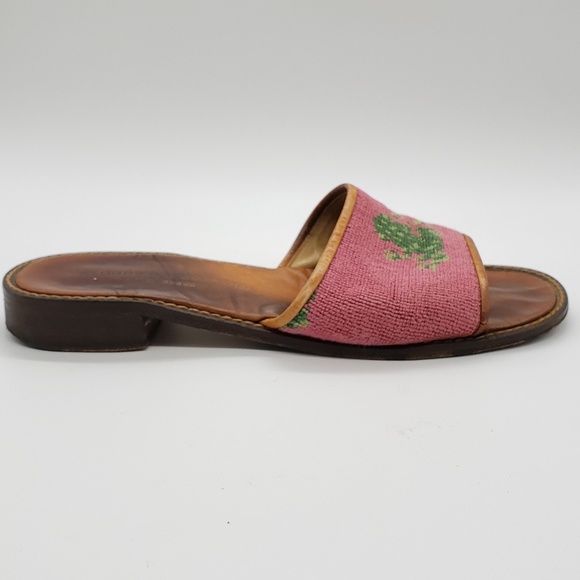 Stubbs & Wootton Embroidered frog slide sandals 10 - Picture 2 of 8